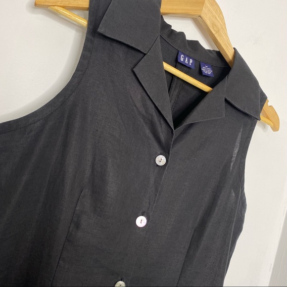 โ๏ธSOLD Vintage GAP Linen Button Front Maxi Dress - Picture 4 of 11